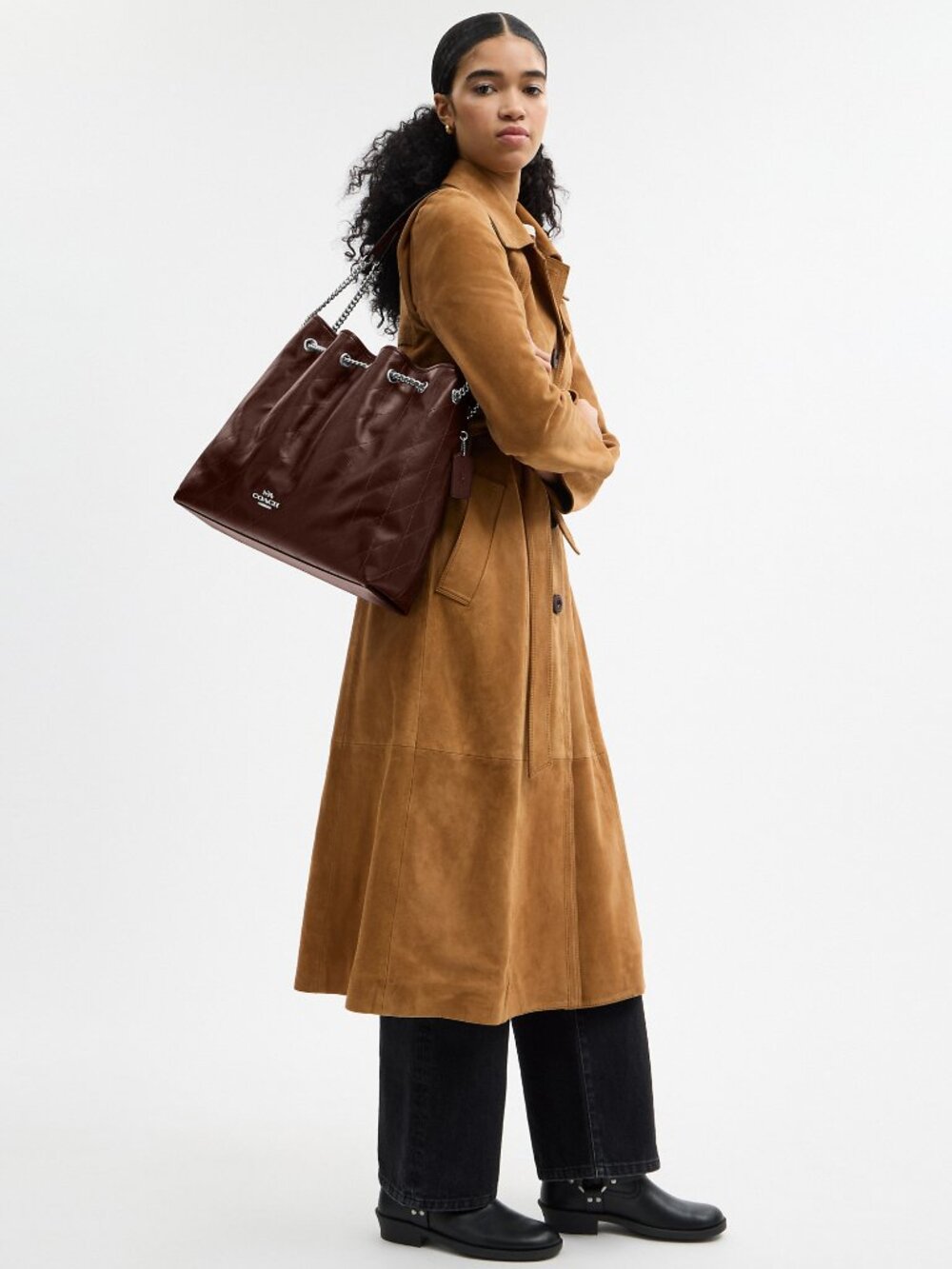 Coach Outlet Evelyn Large Shoulder Bag With Quilting